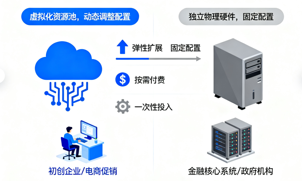 弹性云主机与服务器有哪些区别